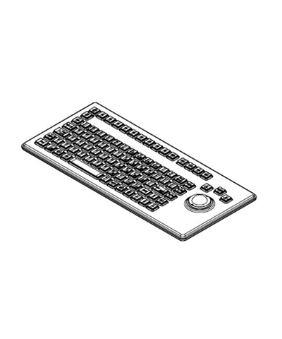 Photo of Hatteland Desktop Backlit US Layout Keyboard with 25mm Trackerball & USB